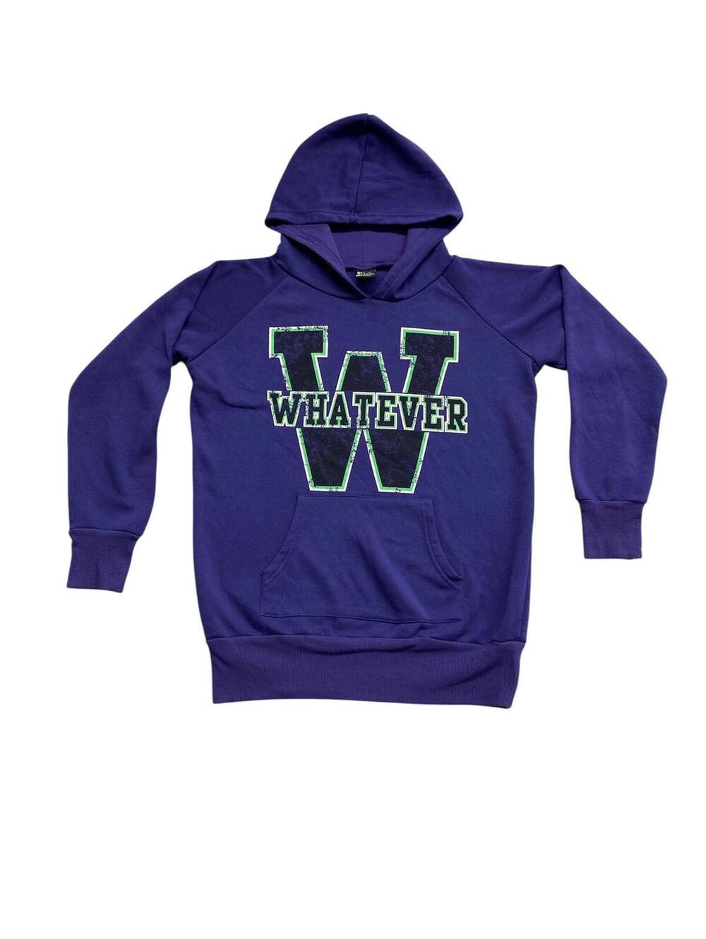 Vintage SWS Purple 'WHATEVER' Hoodie - Large size